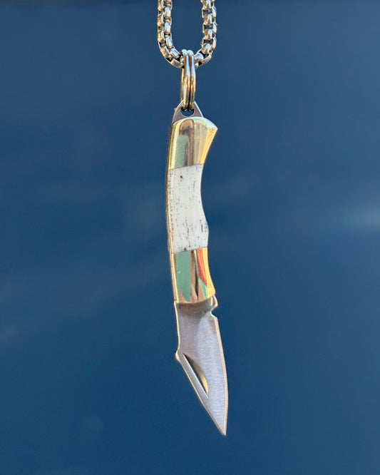 Bone Micro-Mini Knife Necklace