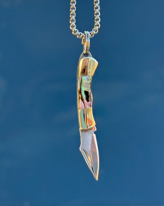 Abalone Micro-Mini Knife Necklace