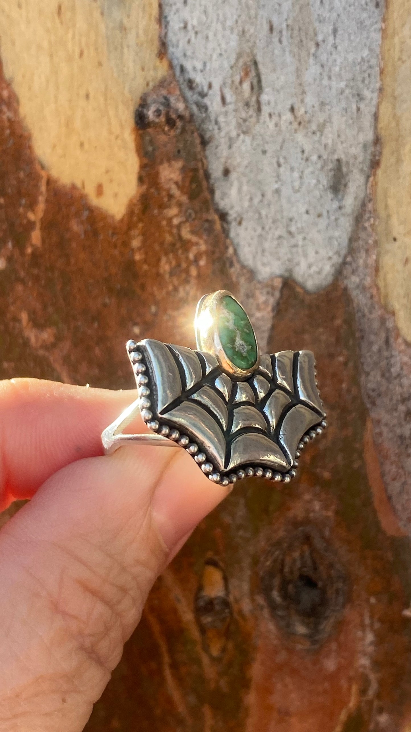 Sonoran Gold Spiderweb Ring