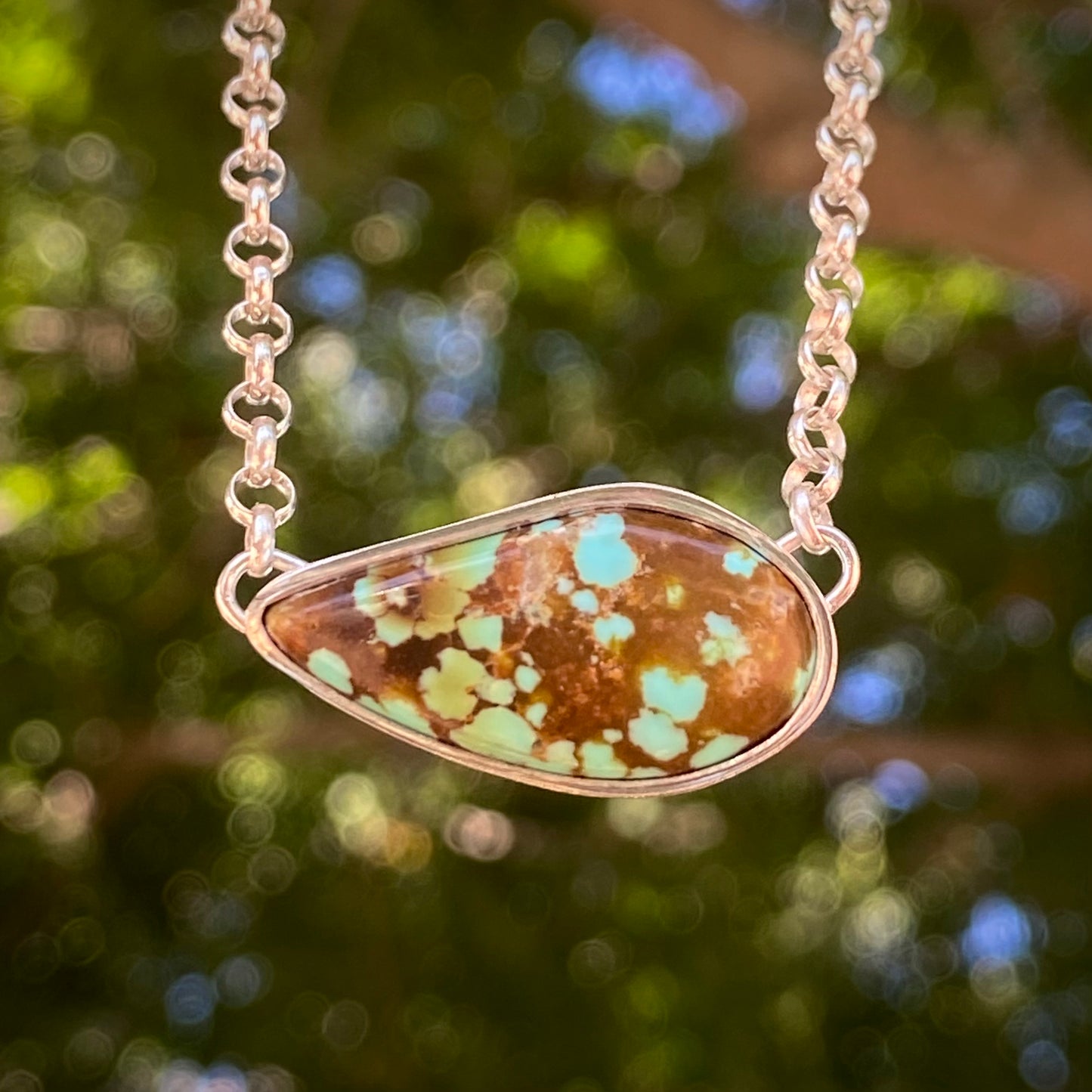 Number Eight Turquoise Chunky Choker