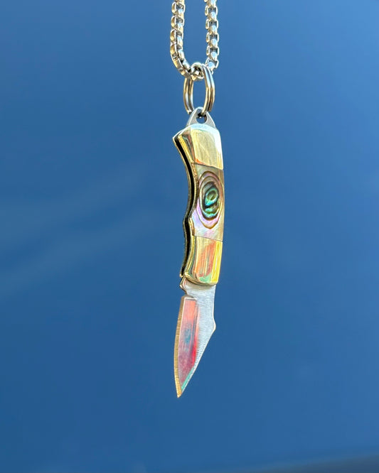 Abalone Micro-Mini Knife Necklace
