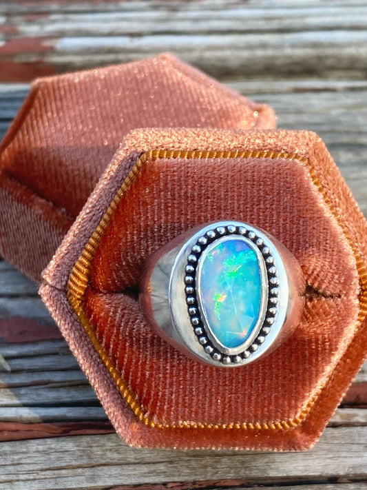 Opal Signet Ring Size 9