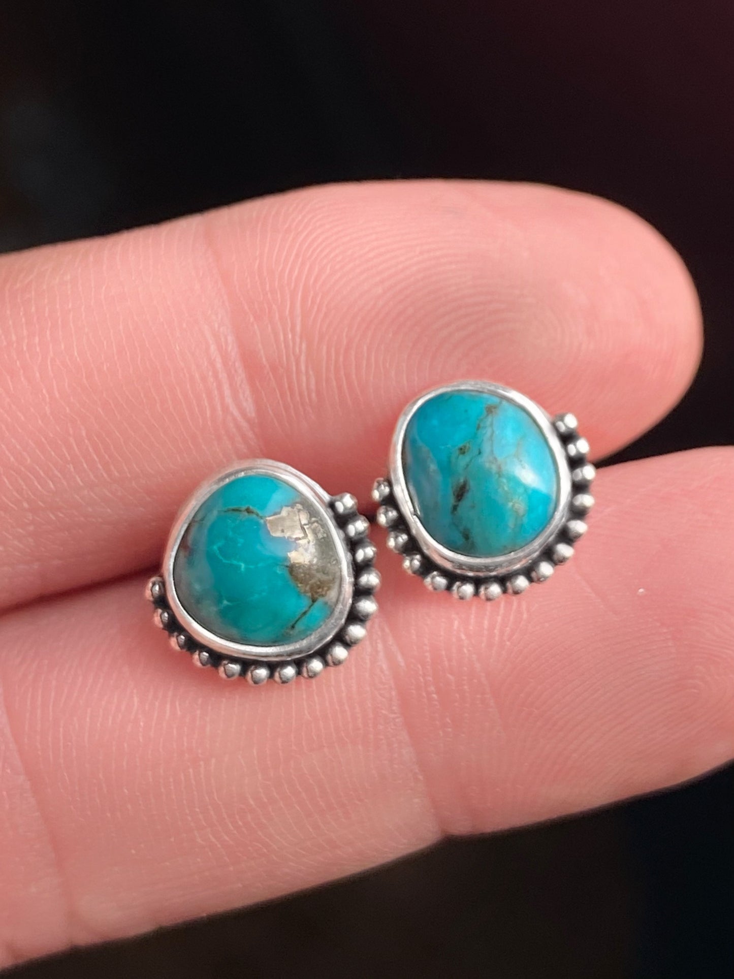 Fox Turquoise Pebble Studs