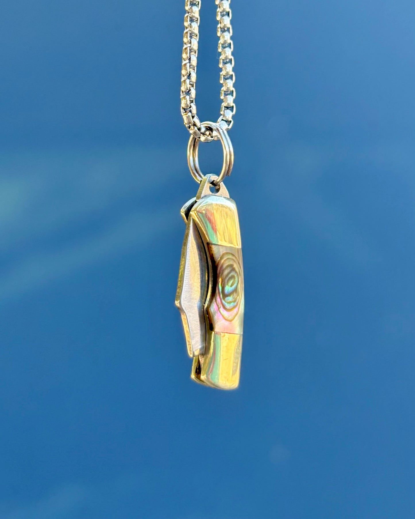 Abalone Micro-Mini Knife Necklace