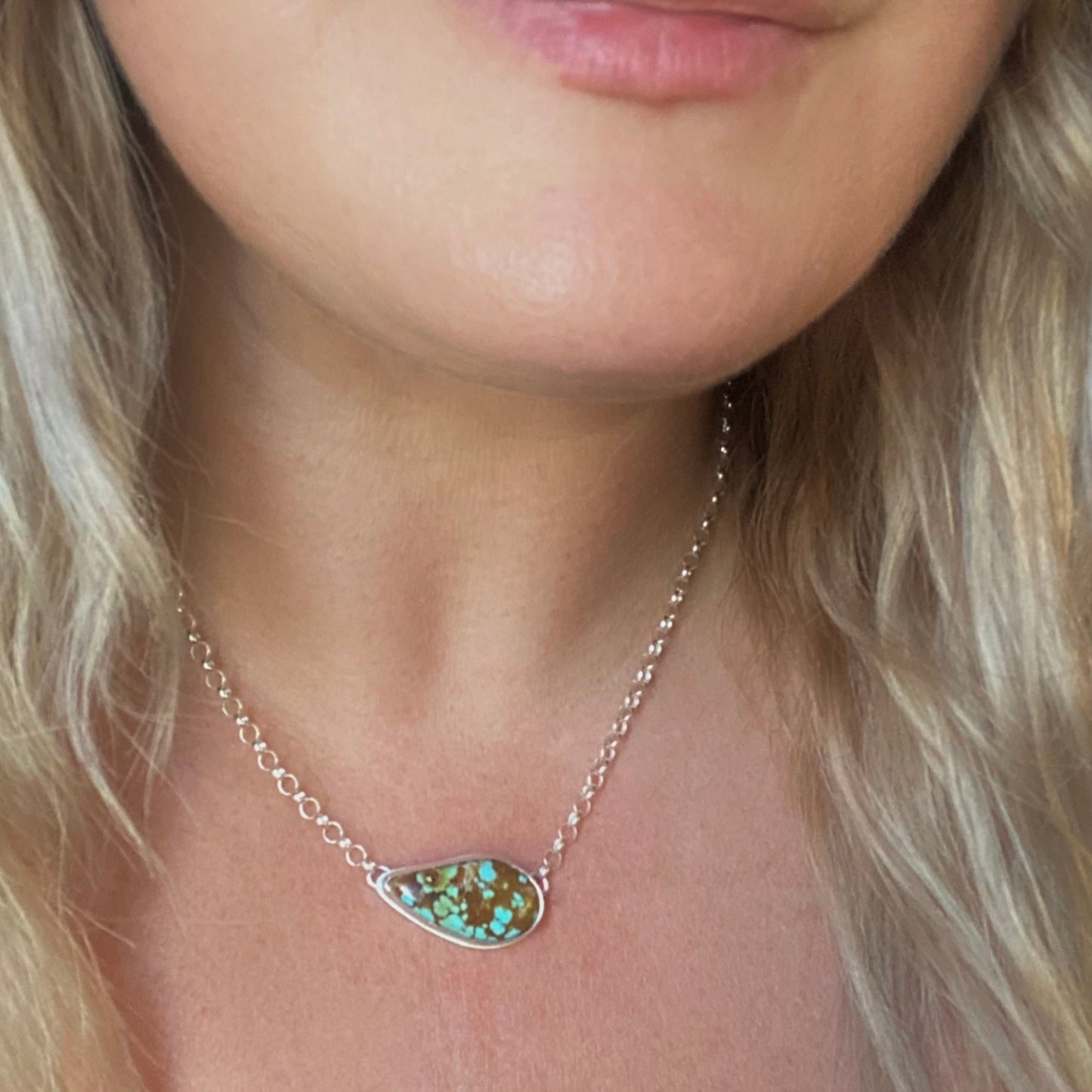 Number Eight Turquoise Chunky Choker