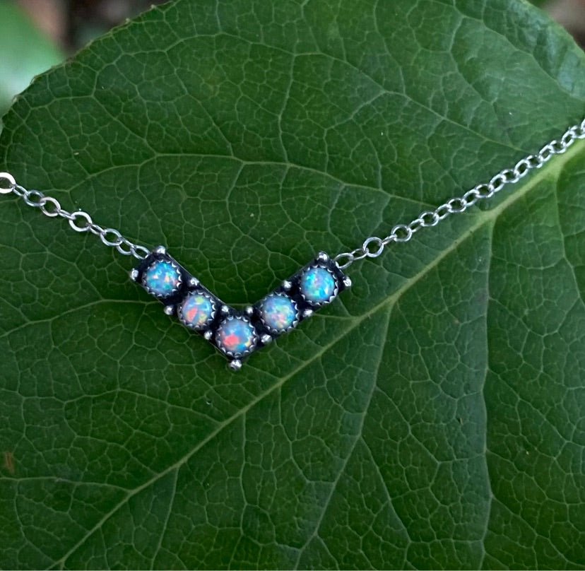Opal Chevron Choker