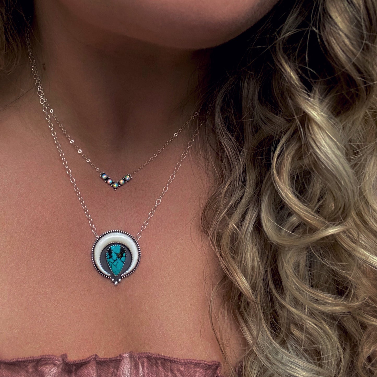 Opal Chevron Choker